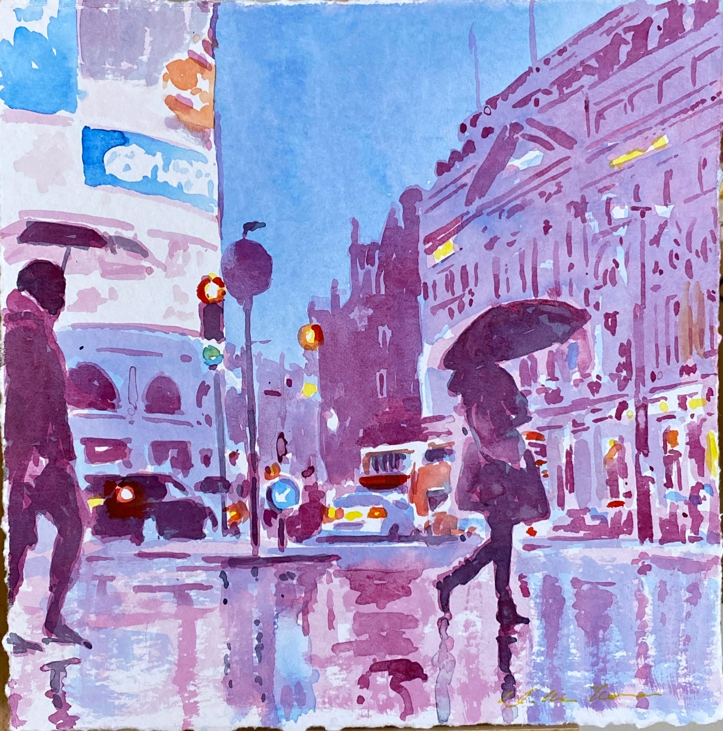 Tales of London - Purple Piccadilly Rain