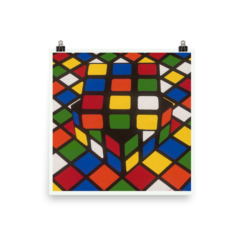 Rubiks Cube - 80s ICONS - Boxed Canvas