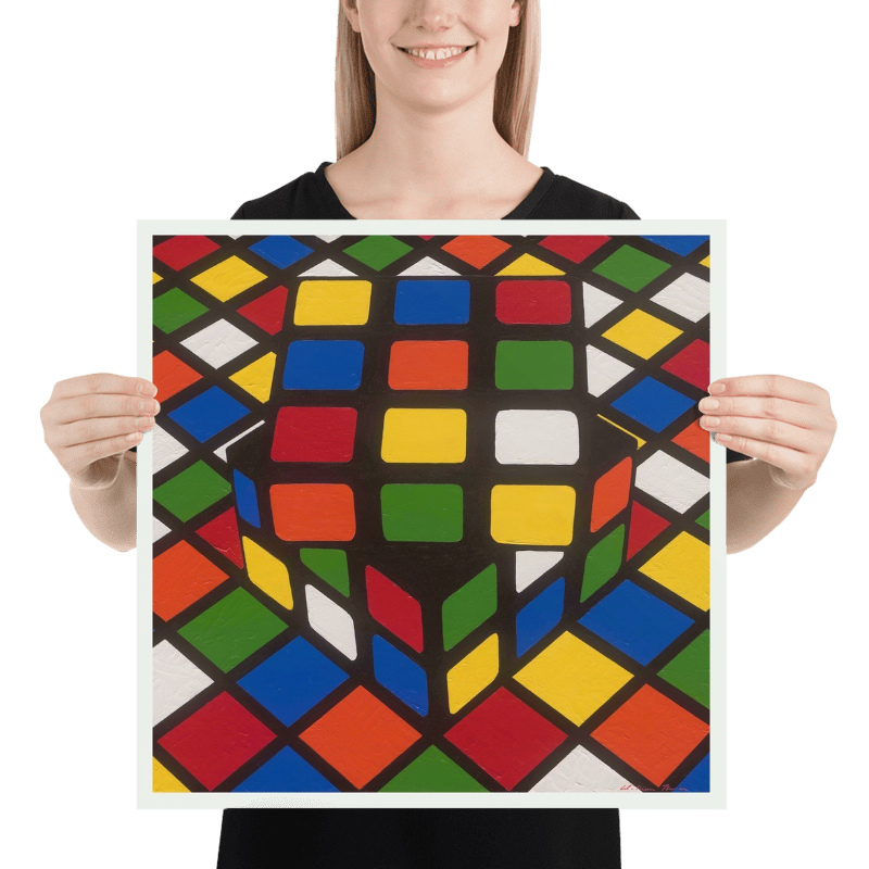 Rubiks Cube - 80s ICONS - Boxed Canvas